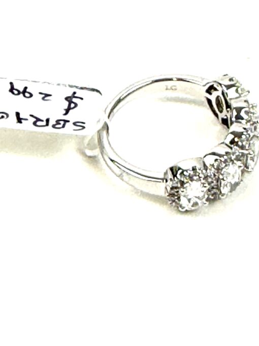 4 Carat Total Weight Lab Diamond Band Oval Stones in 14k White Gold Size 7 - Image 6