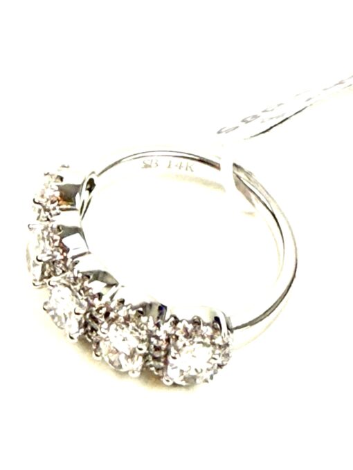 4 Carat Total Weight Lab Diamond Band Oval Stones in 14k White Gold Size 7 - Image 4