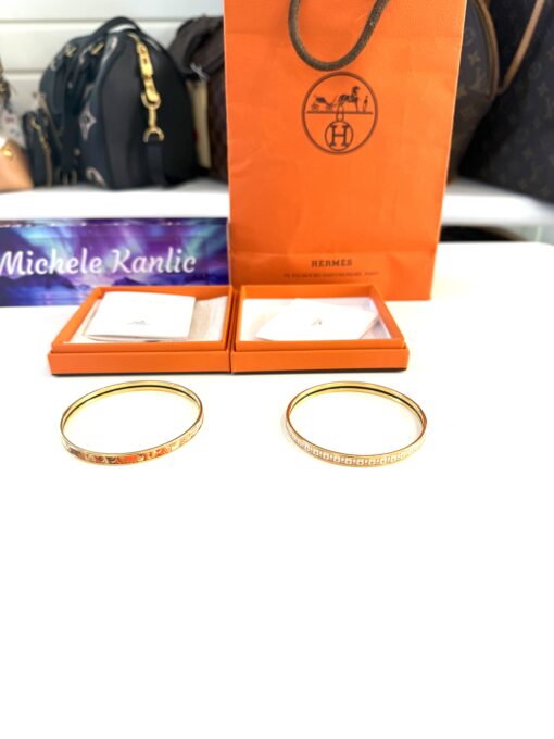 Set of 2 Hermes Bangles GM Emile et une Nuit and Faubourg City - Image 9