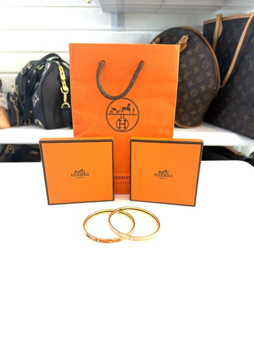 Set of 2 Hermes Bangles GM Emile et une Nuit and Faubourg City