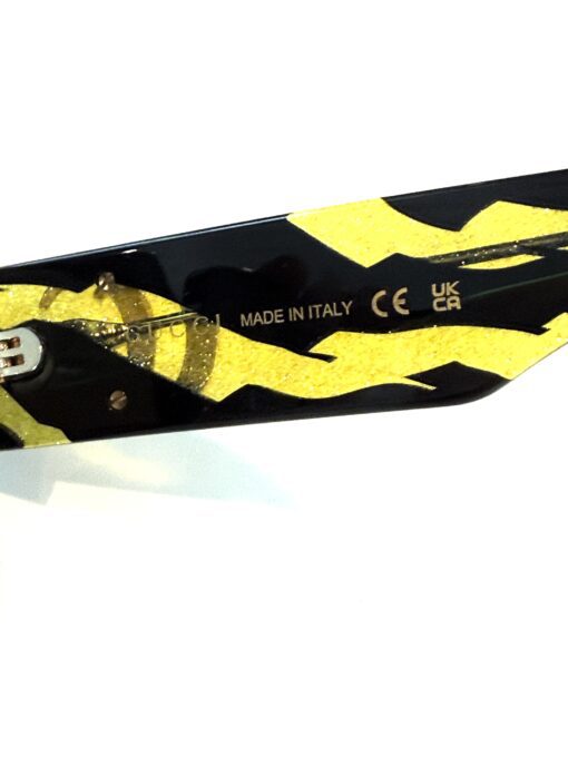 NEW Gucci GG1547S Black Yellow Zebra Square Sunglasses - Image 10