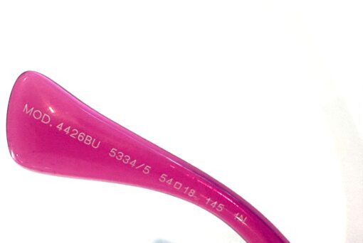 Versace VE 4426BU 536787 Fuchsia Plastic Oval Sunglasses Grey Lens - Image 10
