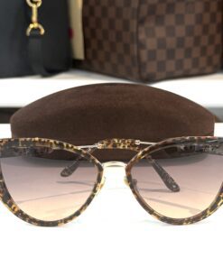 TOM FORD ANJELICA FT0868 CAT EYE SUNGLASSES IN ANIMAL BROWN