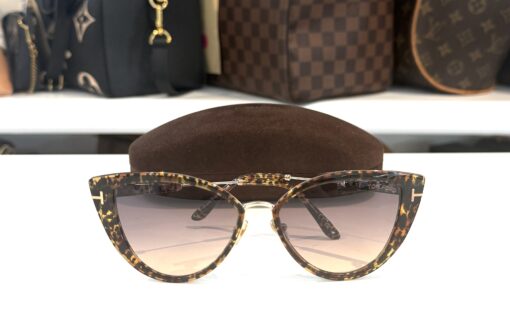 TOM FORD ANJELICA FT0868 CAT EYE SUNGLASSES IN ANIMAL BROWN