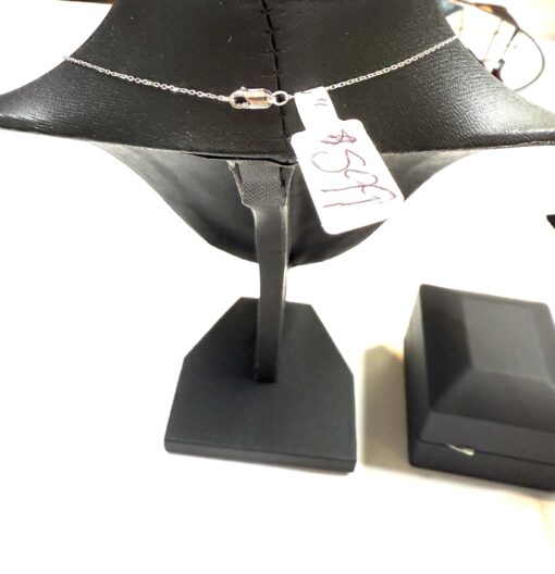 Brand New Lariat Necklace 14k White Gold .5 Carat Natural Diamonds 16" - Image 4