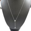 Brand New Lariat Necklace 14k White Gold .5 Carat Natural Diamonds 16"