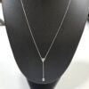 Brand New Lariat Necklace 14k White Gold .5 Carat Natural Diamonds 16"