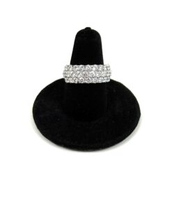 3 Row Wedding Band 3 Carat Lab Diamond in .925 Sterling Silver 2