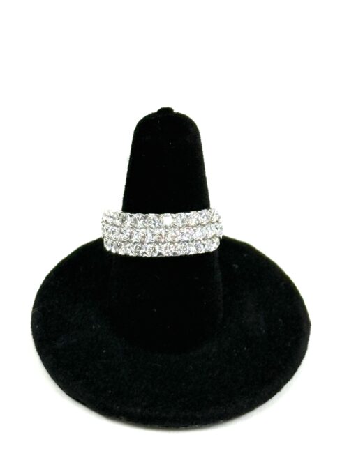 3 Row Wedding Band 2 Carat Lab Diamond in .925 Sterling Silver