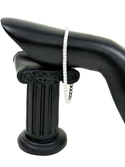 5 Carat Lab Diamond Baguette 7" Tennis Bracelet in .925 Sterling Silver