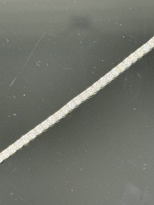 5 Carat Lab Diamond Baguette 7" Tennis Bracelet in .925 Sterling Silver - Image 5