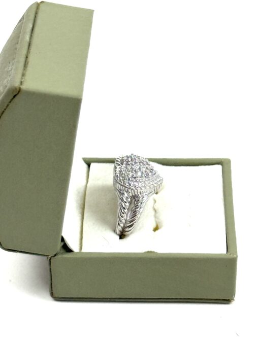 Judith Ripka Designer Heart Ring .925 Sterling Silver and Cubic Zirconia Size 7 - Image 4