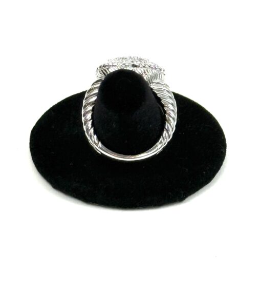 Judith Ripka Designer Heart Ring .925 Sterling Silver and Cubic Zirconia Size 7 - Image 3