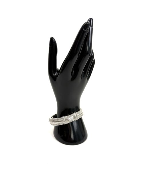 Judith Ripka Designer Heart Bangle  .925 Sterling Silver and Cubic Zirconia - Image 8
