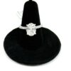 3 Carat Lab Diamond Brilliant Oval Ring 14k White Gold
