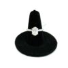 2.5 Carat Lab Diamond Brilliant Oval Ring 14k White Gold