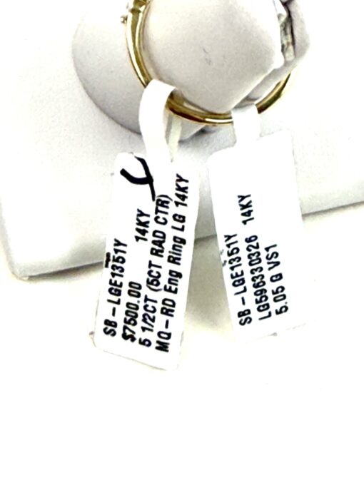 Brand new 5.5 Carat Radiant Lab Diamond G VS1 In 14k Yellow Gold - Image 8