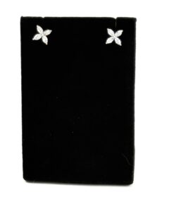 1 Carat Lab Diamond Flower Pierced Earrings 14k White Gold F VS