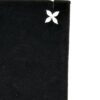 Single flower earring on the black display card