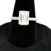 2.99 Carat Lab Grown Emerald Cut Engagement Ring Color G VS2 14K White Gold