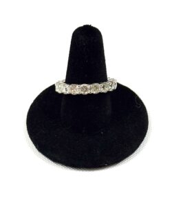 Natural diamond eternity band consisting of 5.22 carats of natural round brilliant cut diamonds