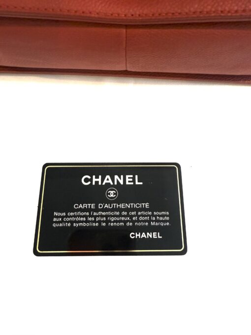 CHANEL Red Quilted Caviar Leather Medium 10" Boy Bag Ruthenium - Image 13