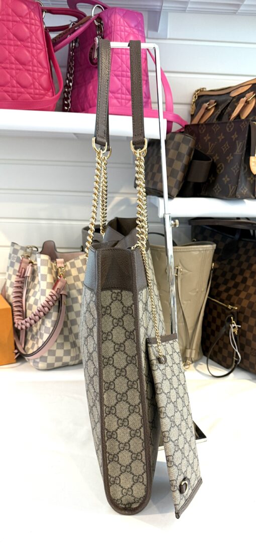Gucci Supreme Monogram Large Rajah Chain Tote Beige New Acero with Pouch - Image 10