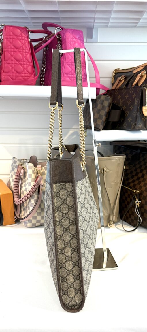 Gucci Supreme Monogram Large Rajah Chain Tote Beige New Acero with Pouch - Image 11