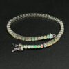 Ethiopian Opal Natural Gemstone Birthstone 3mm .925 Tennis Bracelet 7.5"