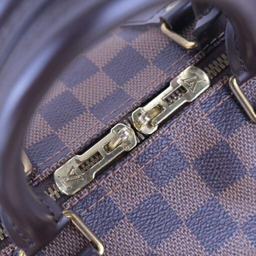 Louis Vuitton Damier Ebene Speedy Bandouliere 25 Red - Image 10