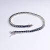 Spinel Black Natural Gemstone Birthstone 3mm .925 Tennis Bracelet 7.5" (Copy)