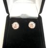 3.01 TCW Fancy Intense Pink Lab Diamond Screwback Studs in 14k White Gold