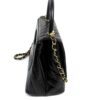 Chanel Aged Calfskin Chevron Quilted Small Coco Handle Flap Black 9