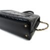 Chanel Aged Calfskin Chevron Quilted Small Coco Handle Flap Black 27