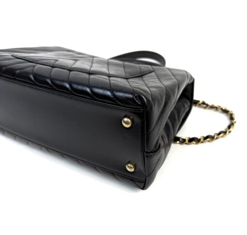 Chanel Aged Calfskin Chevron Quilted Small Coco Handle Flap Black - Image 27