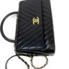 Chanel Aged Calfskin Chevron Quilted Small Coco Handle Flap Black 17