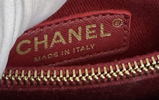 Chanel Aged Calfskin Chevron Quilted Small Coco Handle Flap Black - Image 11