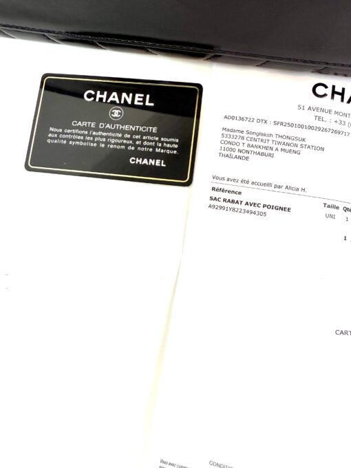 Chanel Aged Calfskin Chevron Quilted Small Coco Handle Flap Black - Image 22