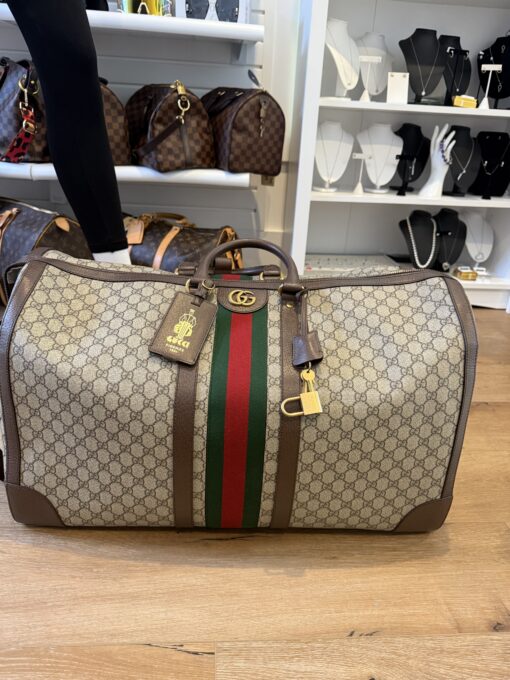 Gucci Savoy Large Duffle Bag Coated Canvas - Image 6