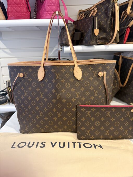Louis Vuitton Monogram Peony Neverfull GM with Pouch - Image 5