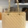 Chanel Caviar Quilted Grand Shopping Tote GST Beige Clair GHW 4