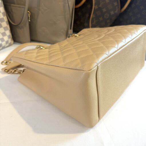 Chanel Caviar Quilted Grand Shopping Tote GST Beige Clair GHW - Image 14