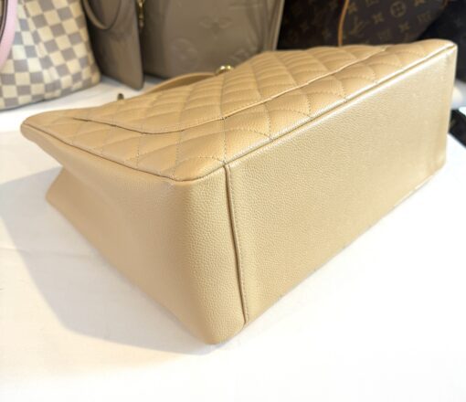 Chanel Caviar Quilted Grand Shopping Tote GST Beige Clair GHW - Image 8