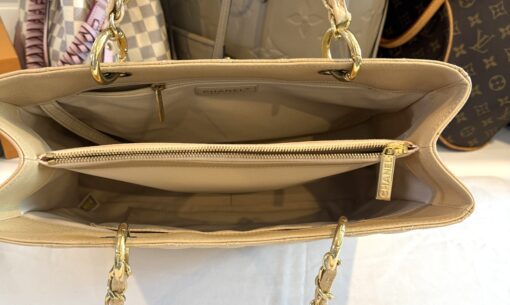 Chanel Caviar Quilted Grand Shopping Tote GST Beige Clair GHW - Image 5