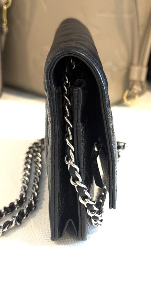 Chanel Caviar Quilted Wallet On Chain WOC Black SHW - Image 8