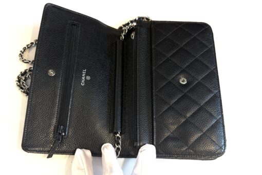 Chanel Caviar Quilted Wallet On Chain WOC Black SHW - Image 18