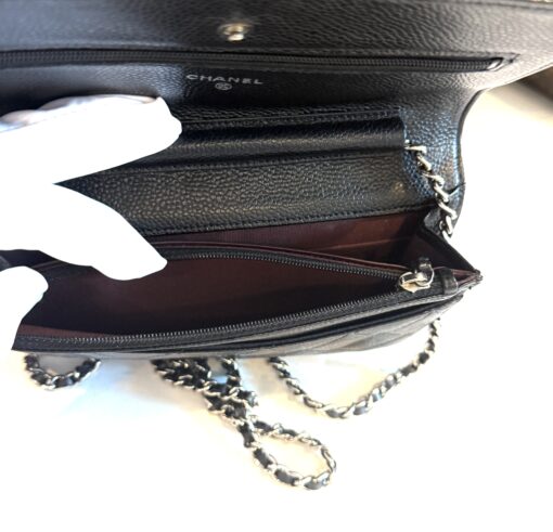 Chanel Caviar Quilted Wallet On Chain WOC Black SHW - Image 9