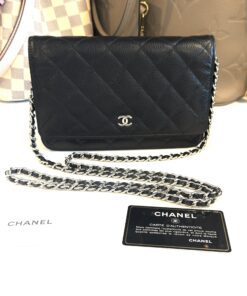 Chanel Caviar Quilted Wallet On Chain WOC Black SHW