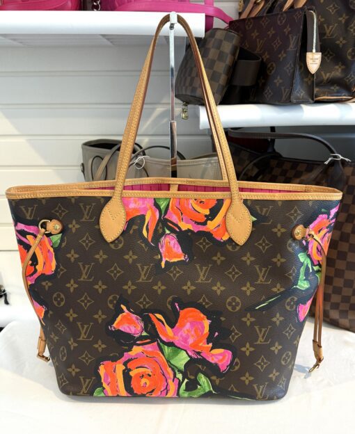 Louis Vuitton Stephen Sprouse Roses Monogram Neverfull MM - Image 4