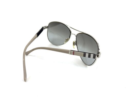 Burberry Women BE3080 10056V Silver Cateye Sunglasses - Image 6